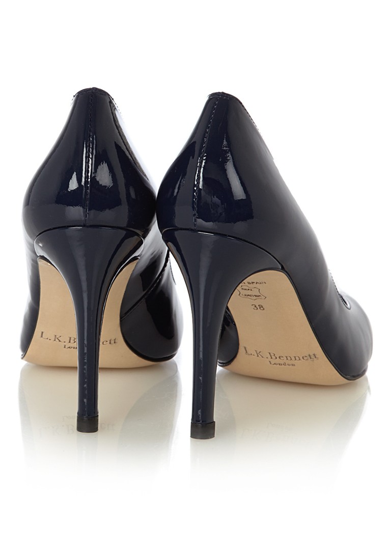 donkerblauwe pumps leer