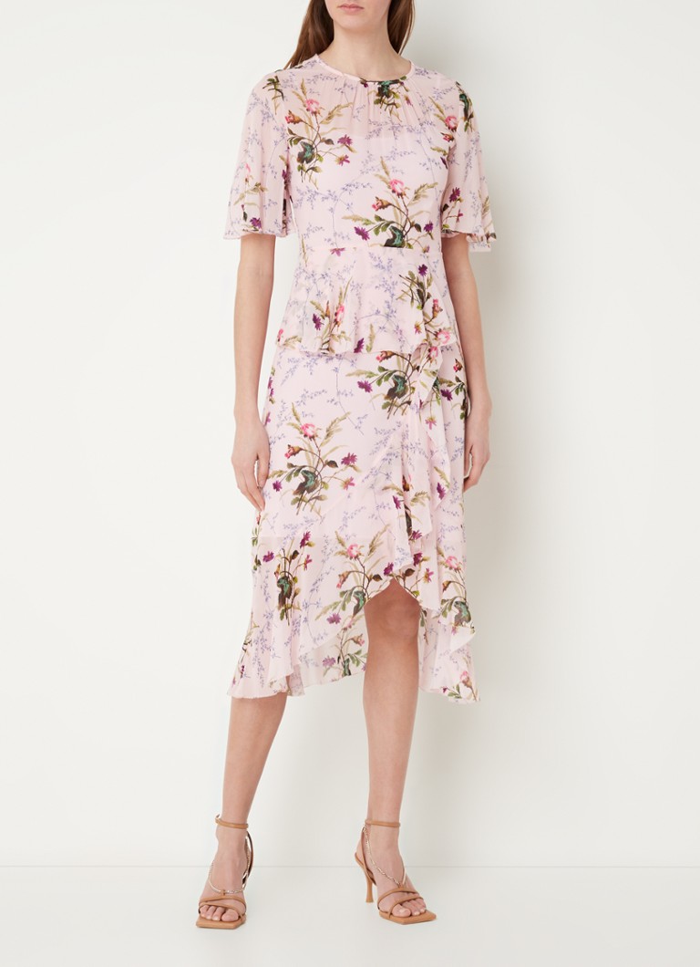 Jupe Midi L.K. Bennett – Femme, Taille UK 8, Ligne A, Coton Multicolore, Très Bon état