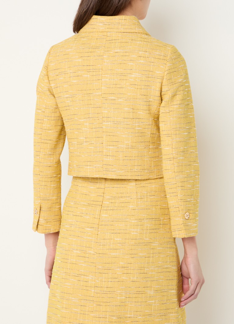Varley cropped jack met tweed-look en klepzakken