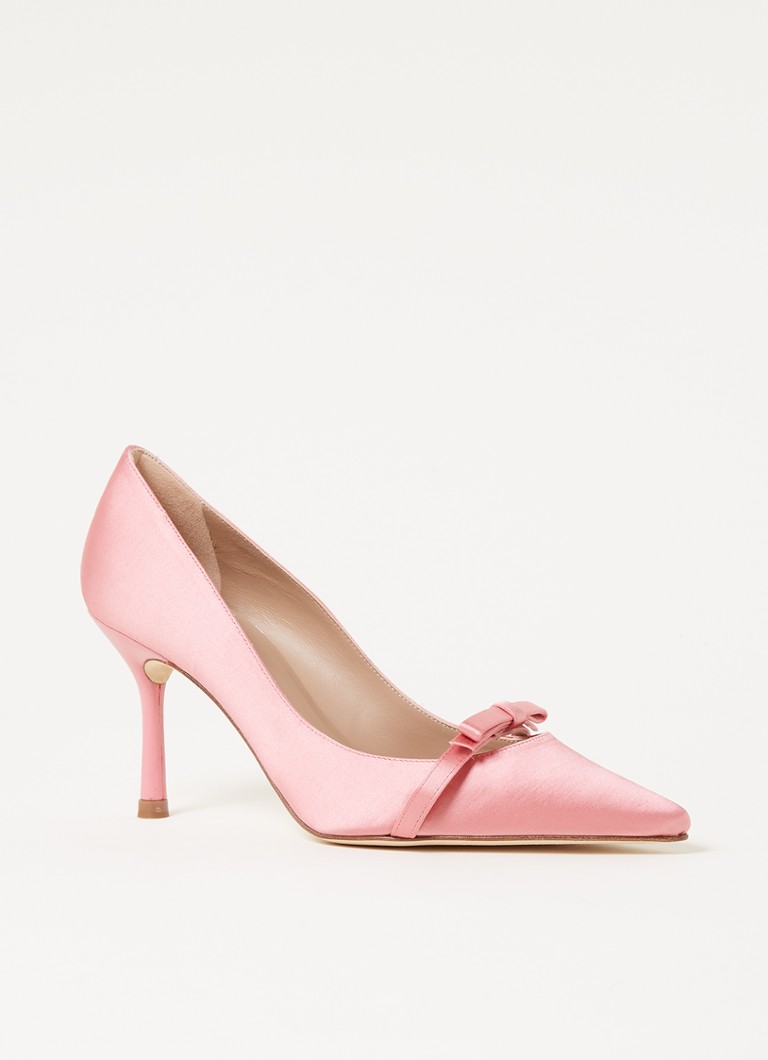 L.K.Bennett - Viola pump van satijn met strikdetail - Roze