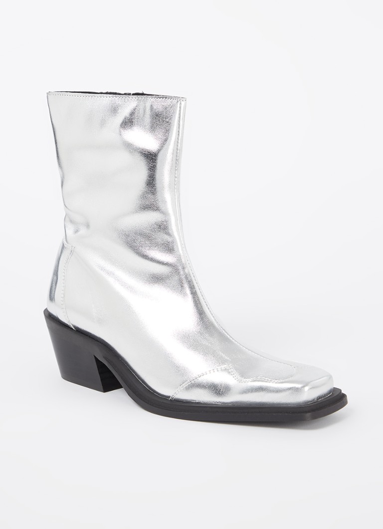 Laagam - Fawcet cowboylaars met metallic finish - Zilver