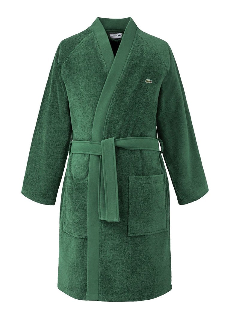 Lacoste - L Defile Blanc kimono van biologisch katoen - Groen
