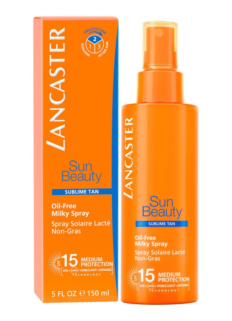 dienen Roman Kangoeroe Lancaster Sun Beauty Oil-Free Milky Spray SPF15 - zonnebrand • de Bijenkorf