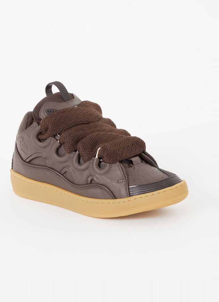 Lanvin Curb sneaker van kalfsleer met doorgestikte details ...