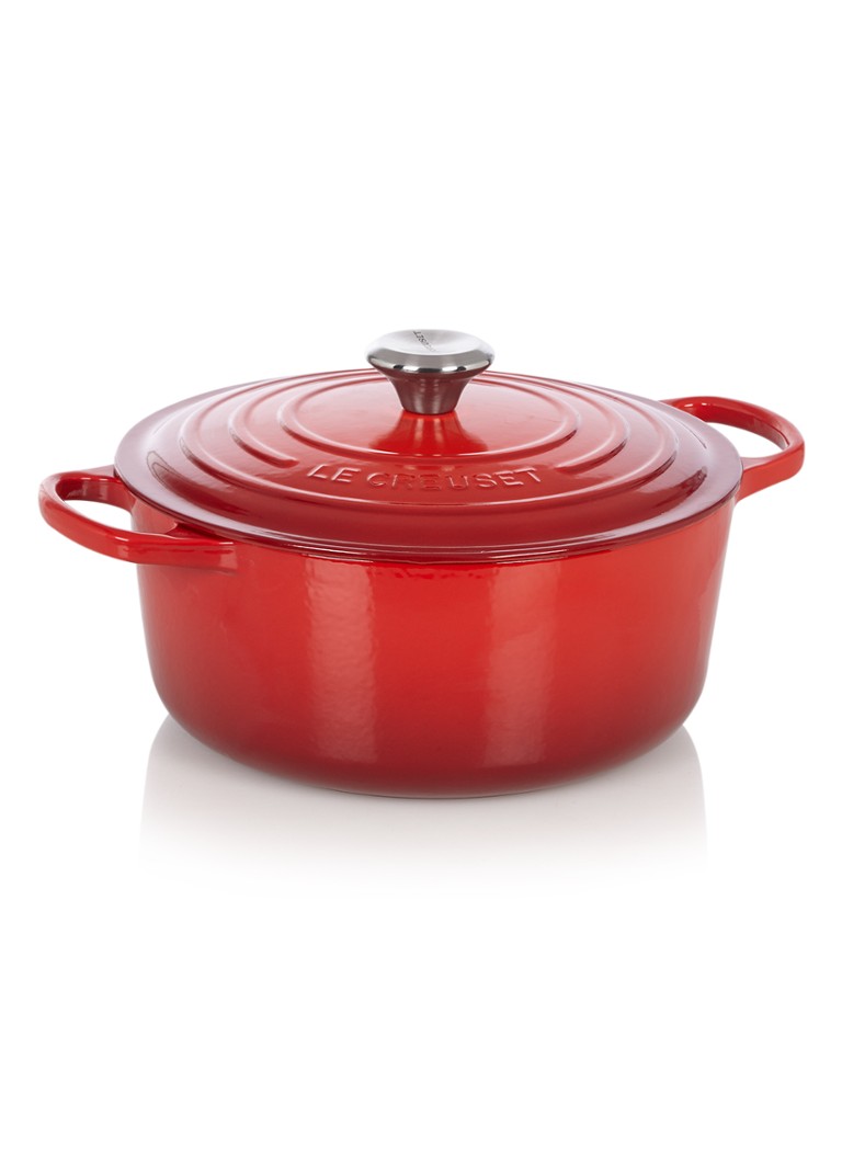 Korting makkelijk te gebruiken melk Le Creuset Signature braadpan Ø26 cm • Kersenrood • de Bijenkorf