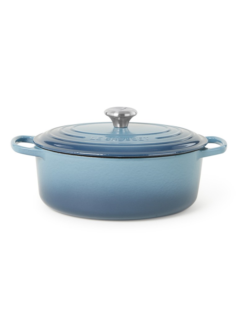 Le Creuset Signature ovale braad/stoofpan 29 cm • Blauw • de Bijenkorf