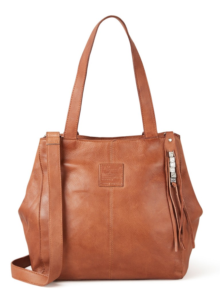 Legend Desio schoudertas van leer • Cognac • de Bijenkorf