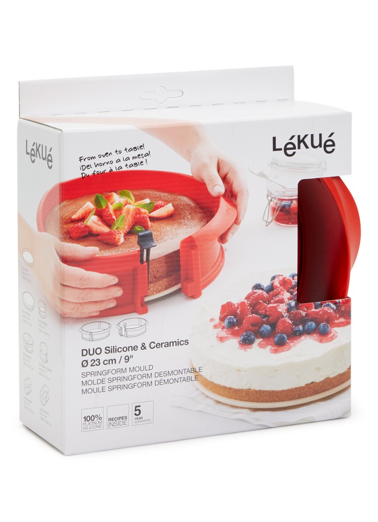 Lékué - Springvorm met bord 23 cm - Rood