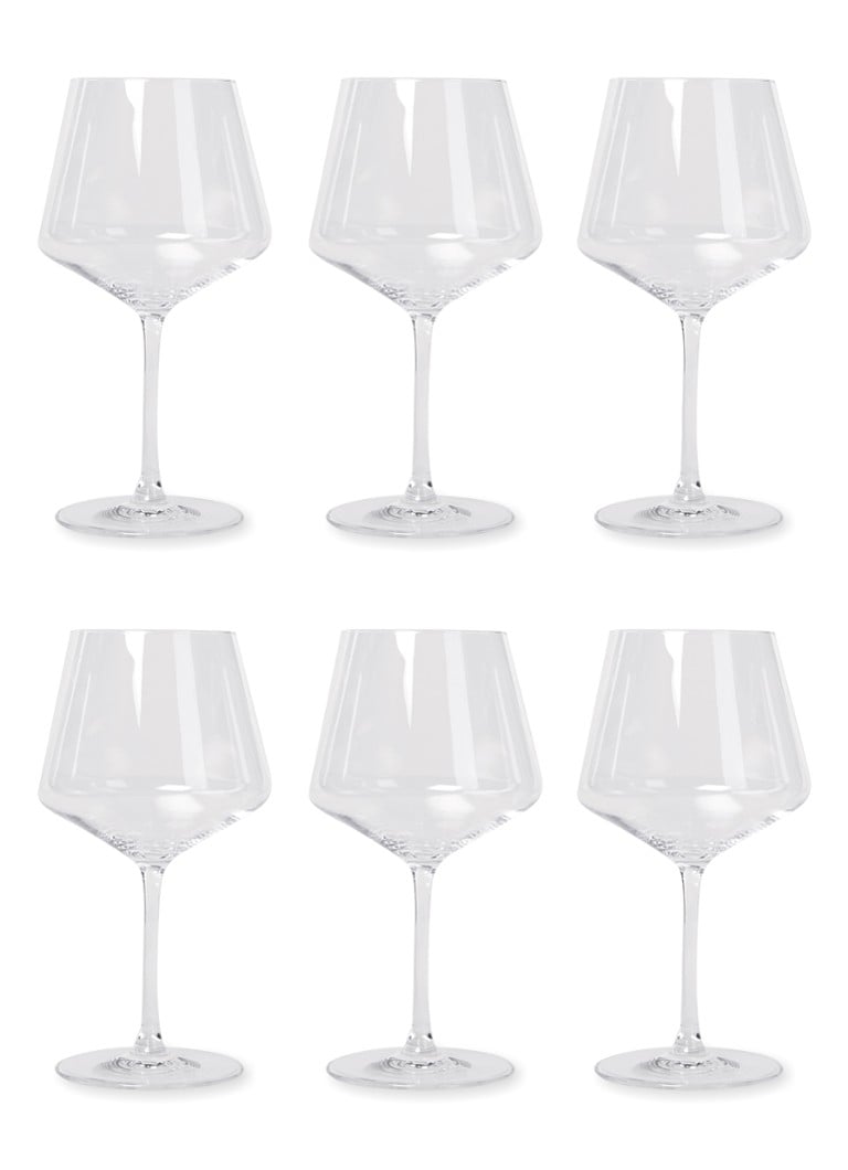 Menda City T toelage Leonardo Bourgogne wijnglas 73 cl set van 6 • Transparant • de Bijenkorf