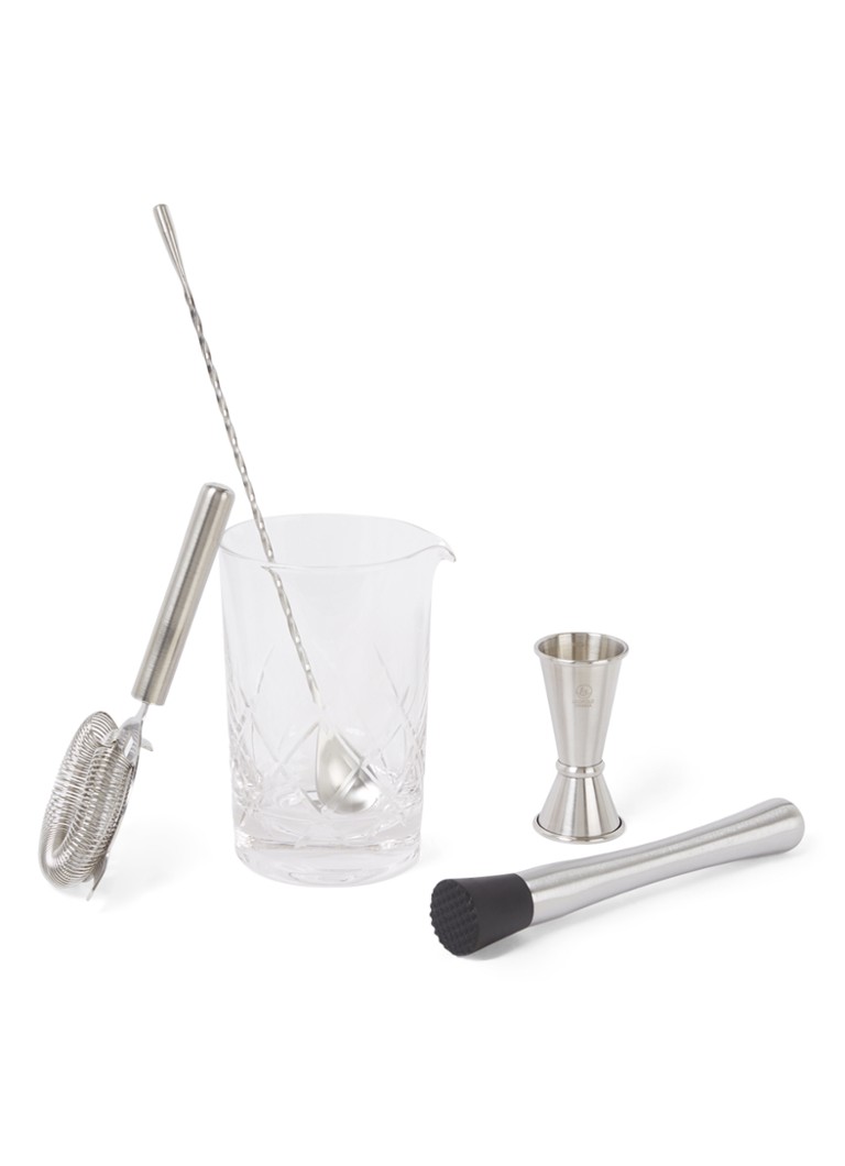Leopold Vienna Cocktail mixing set 5delig • Zilver • de Bijenkorf