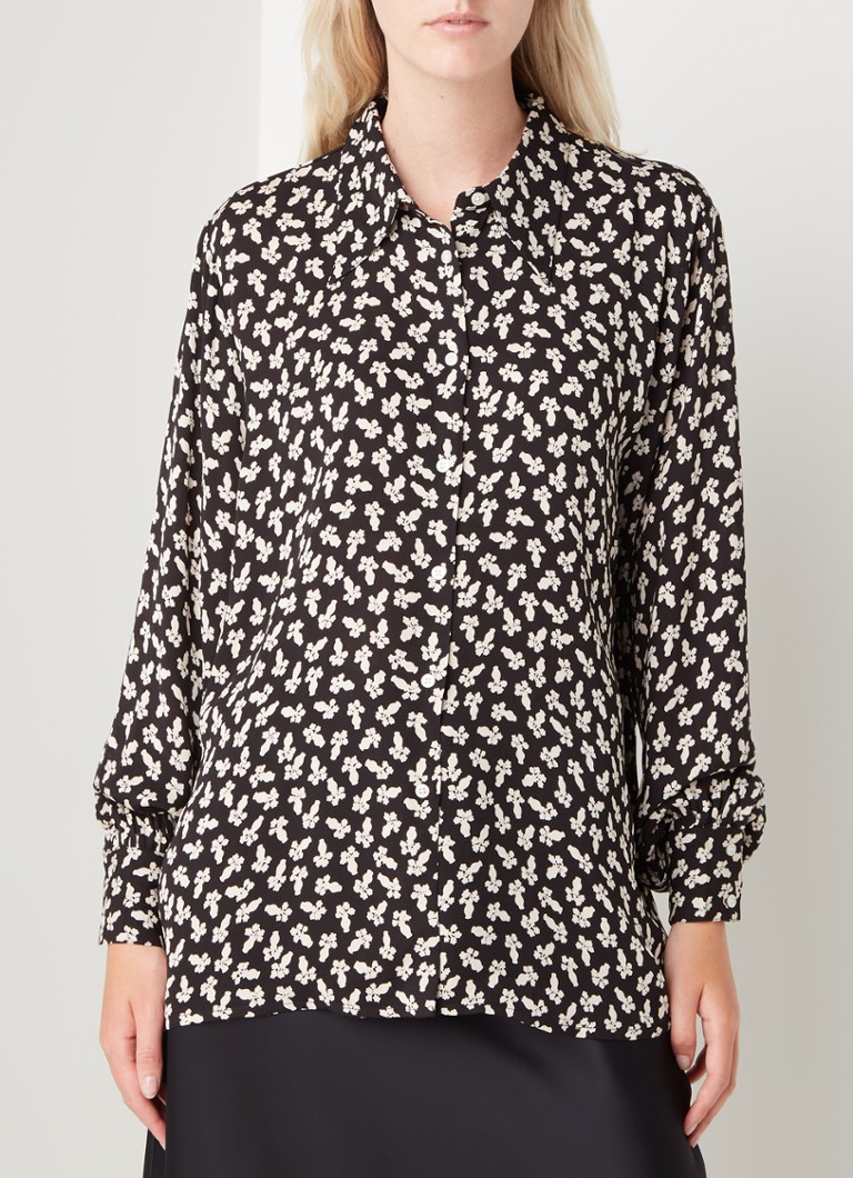 Les Coyotes De Paris Jade Blouse Van Crêpe Met Bloemenprint • Multicolor • De Bijenkorf 1222