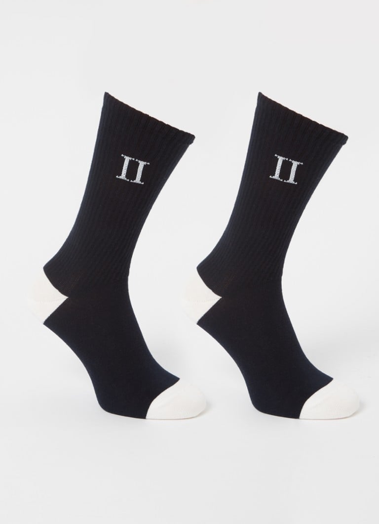 Les Deux - William sokken in biologische katoenblend in 2-pack - Donkerblauw