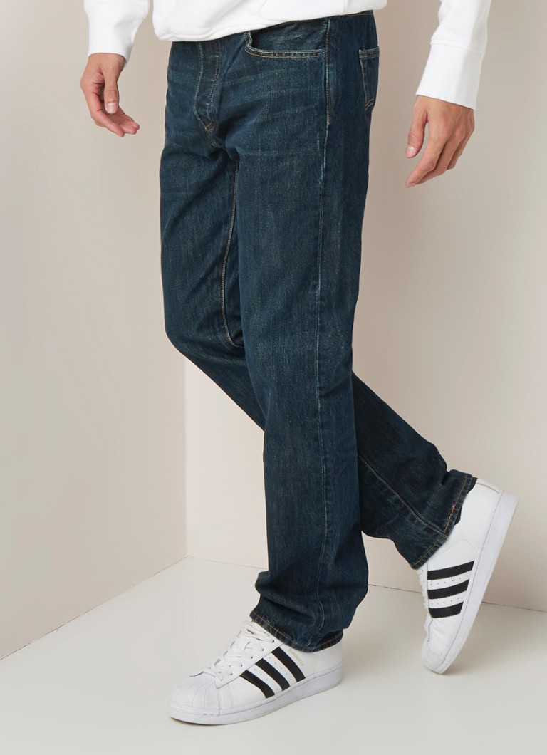 Levi S 501 Original Straight Fit Jeans Met Stretch Indigo De Bijenkorf