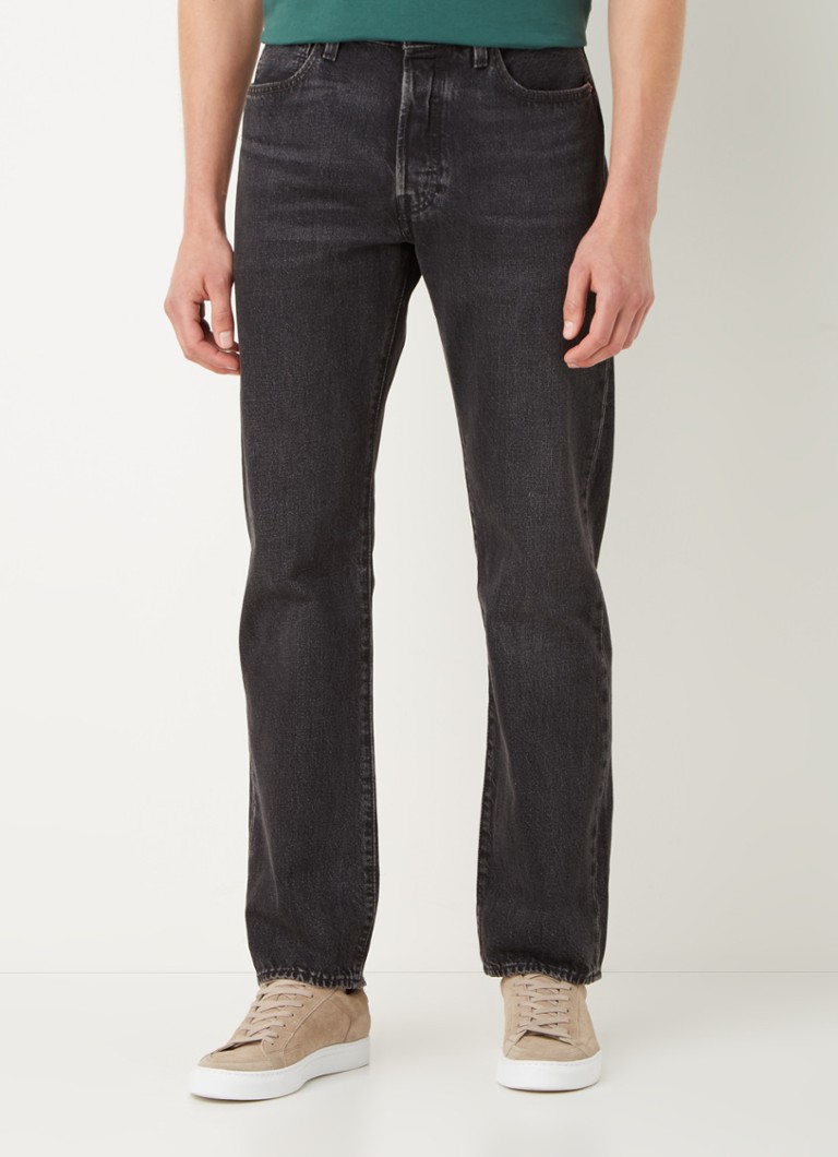 Levi's - 501 straight leg jeans met gekleurde wassing - Zwart