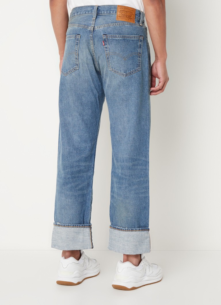 De Bijenkorf Heren Kleding Broeken & Jeans Jeans Straight Jeans 50S straight leg jeans met ripped details 