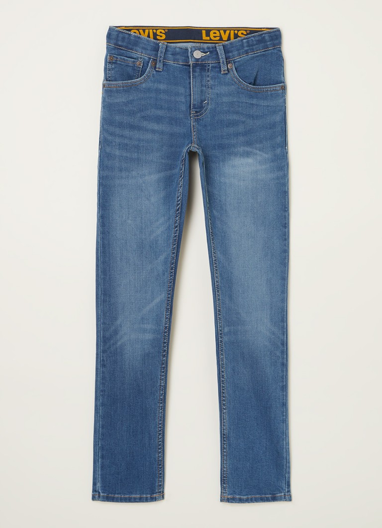 Levi's - 510 skinny fit jeans met medium wassing en stretch  - Indigo