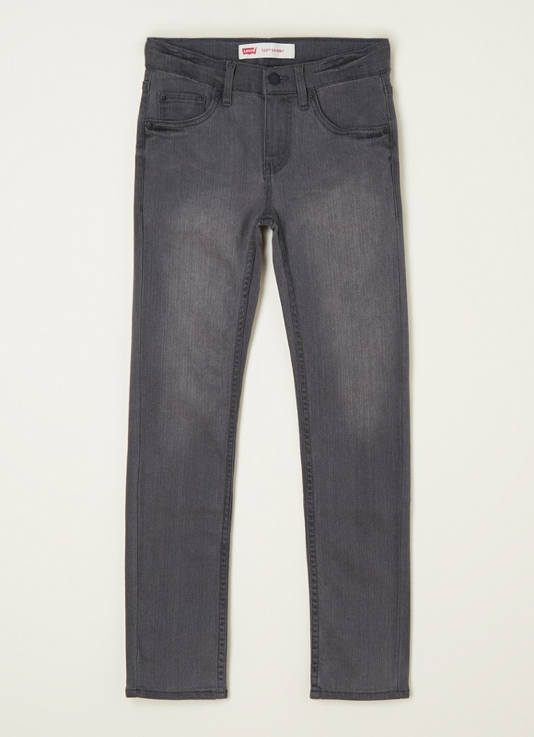 Levi's - 510 skinny jeans met stretch - Antraciet