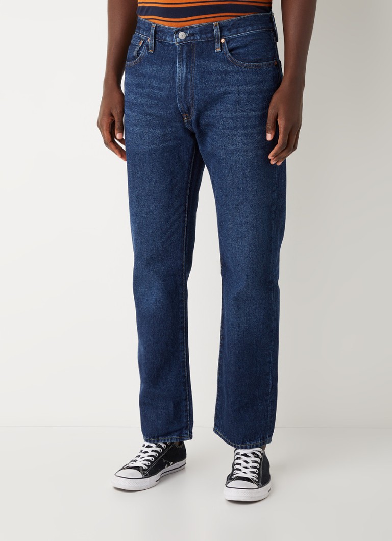 De Bijenkorf Heren Kleding Broeken & Jeans Jeans Straight Jeans Straight leg jeans met donkere wassing en stretch 