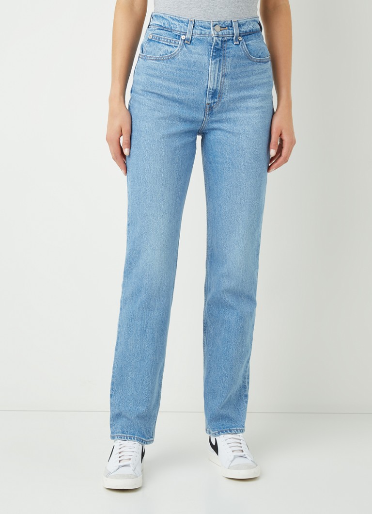 Levi's 70s High waist slim straight leg jeans met lichte wassing • Indigo • de Bijenkorf