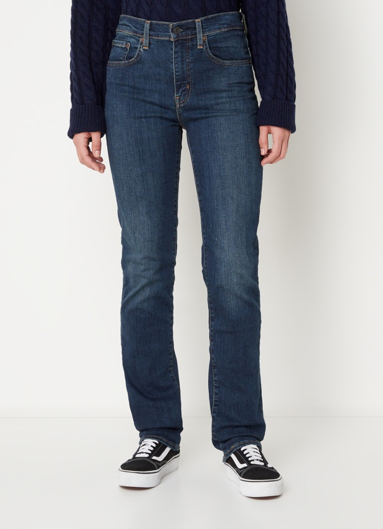Levi's 724 High waist straight leg jeans • Indigo • de Bijenkorf