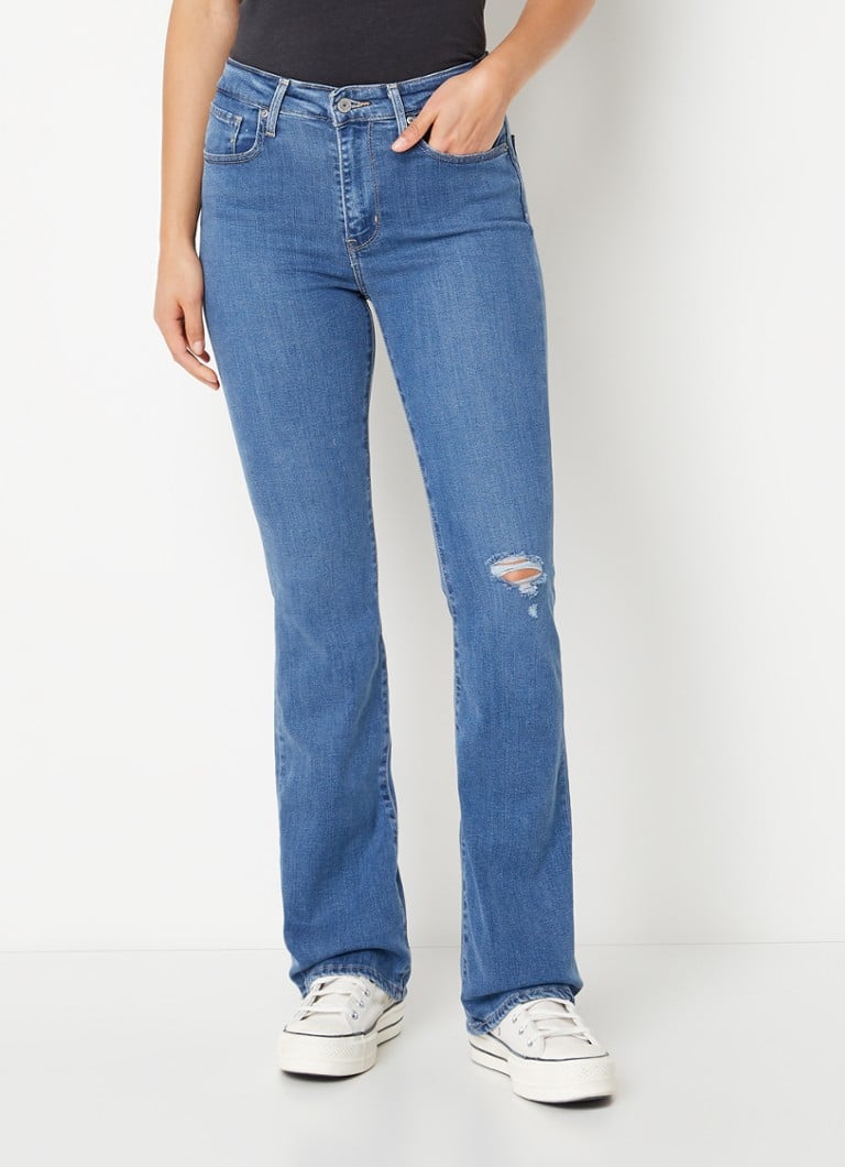 Levi's - 725 High waist bootcut fit jeans met in lyocellblend - Indigo