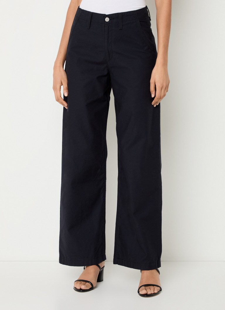 Levi's - 90s high waist wide fit broek met steekzakken - Zwart