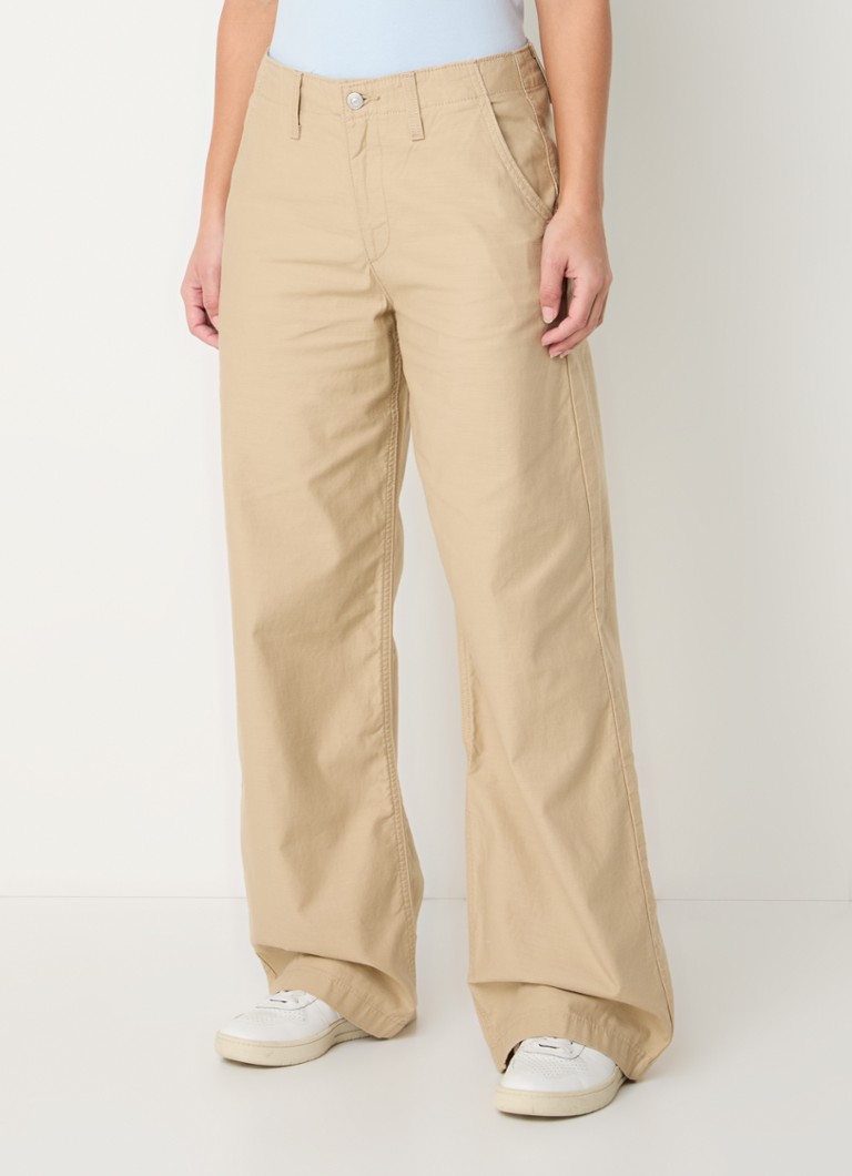 Levi's - '90s mid waist wide fit broek met steekzakken - Beige