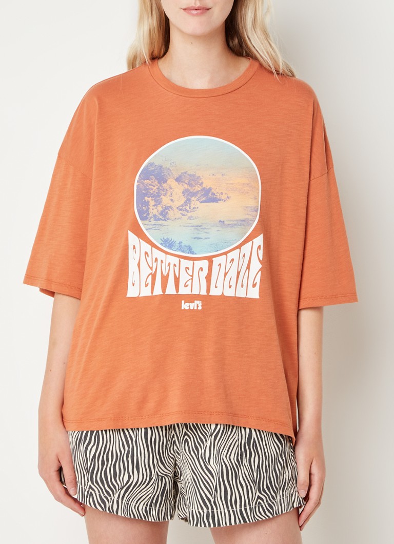 Levi's - Graphic T-shirt met print - Donkeroranje