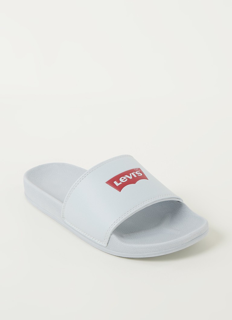 Levi's - June slipper met logo - Lichtblauw