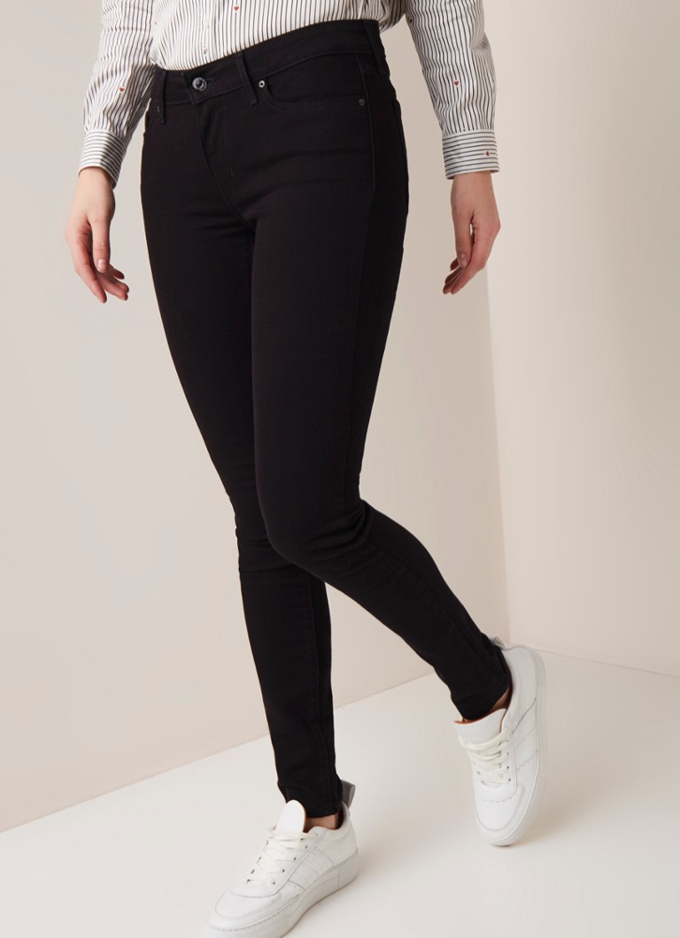 Fonkelnieuw Levi's Levi's 711 mid waist skinny jeans met zwarte wassing FD-19