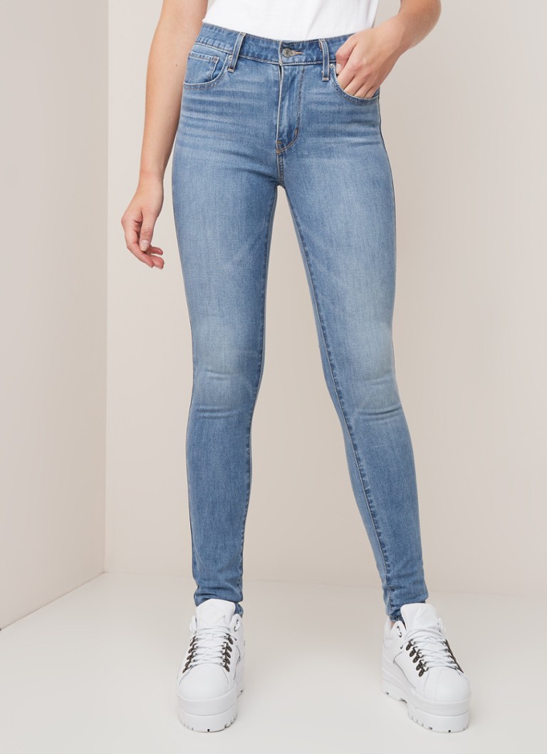 Levis Levis High Waist Skinny Fit Jeans Met Donkere Wassing • Indigo • De Bijenkorf