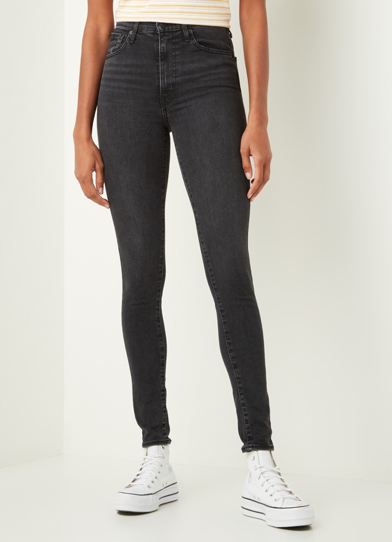 Levi's Mile High high waist skinny fit jeans met stretch • Antraciet