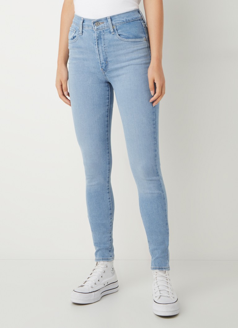 Levi's Mile high waist skinny jeans met stretch • Indigo • de Bijenkorf