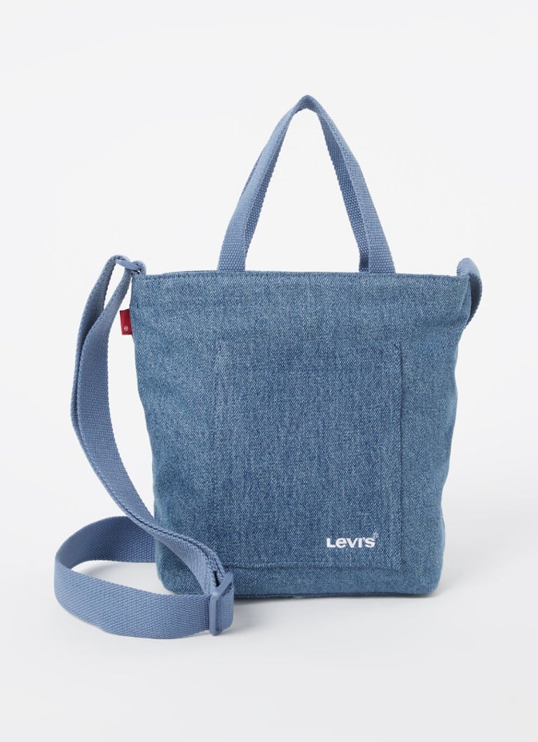 Levi's - Mini Icon shopper met logoborduring - Blauw