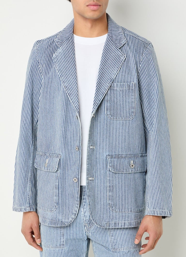 Levi's - Mission regular fit colbert van denim met streepprint - Indigo