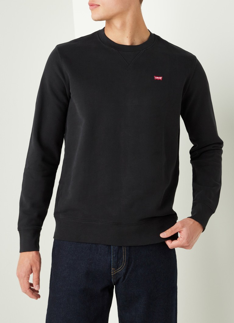 Levi's New Original sweater met logopatch • Zwart • de Bijenkorf