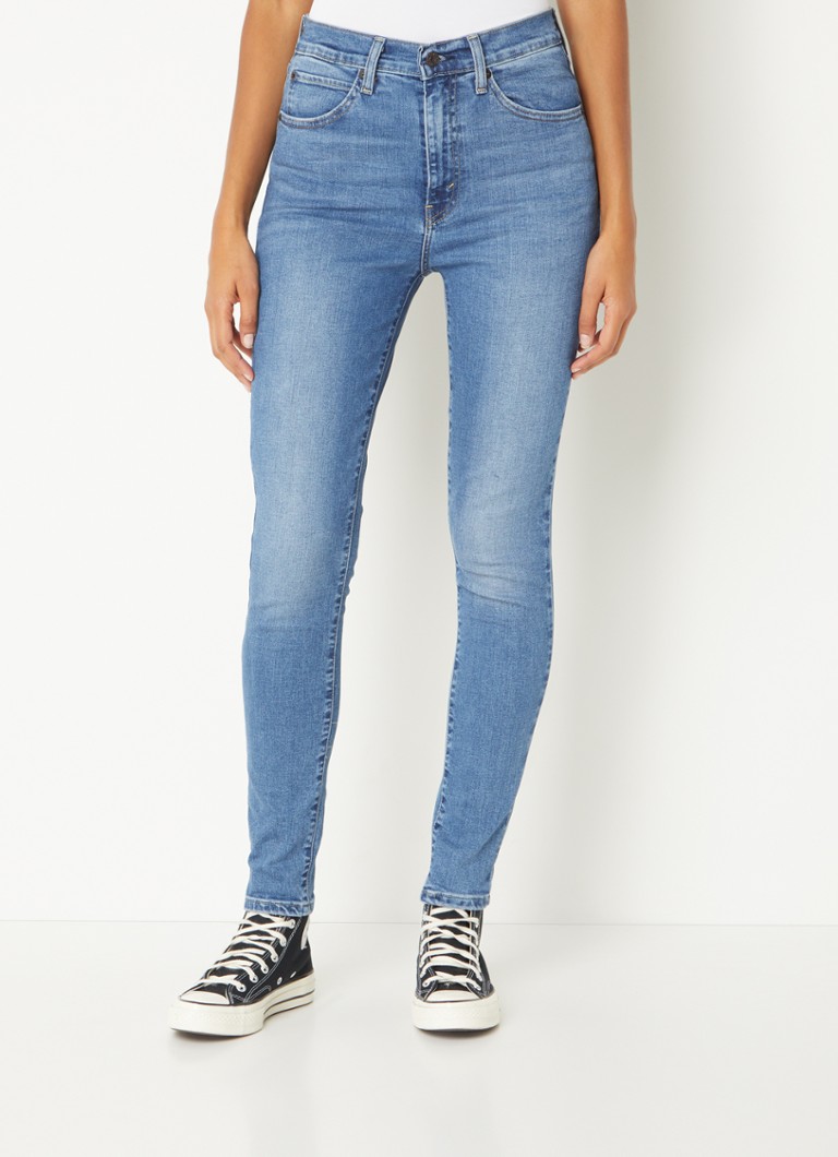 Levis Retro High Waist Skinny Jeans Met Medium Wassing • Indigo • De Bijenkorf