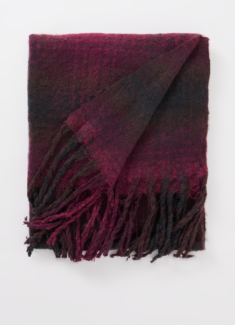 Wat mensen betreft Evaluatie alledaags Levi's Sjaal met ruitdessin 180 x 80 cm • Aubergine • de Bijenkorf