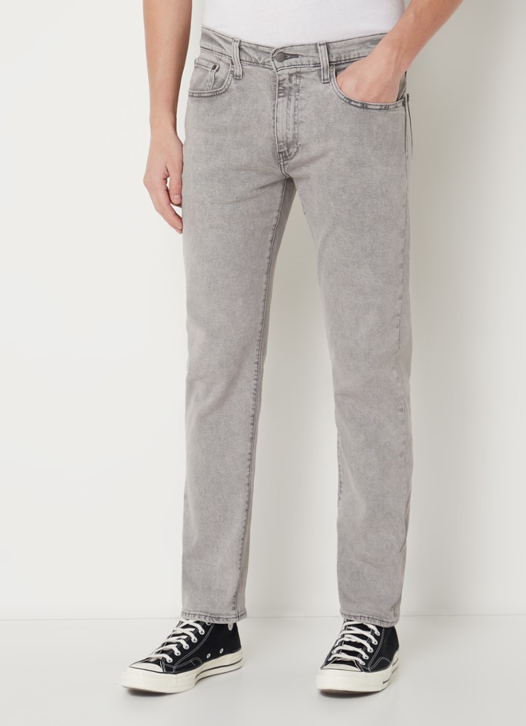 Levi's Slim tapered jeans met stretch en gekleurde wassing • Grijs • de