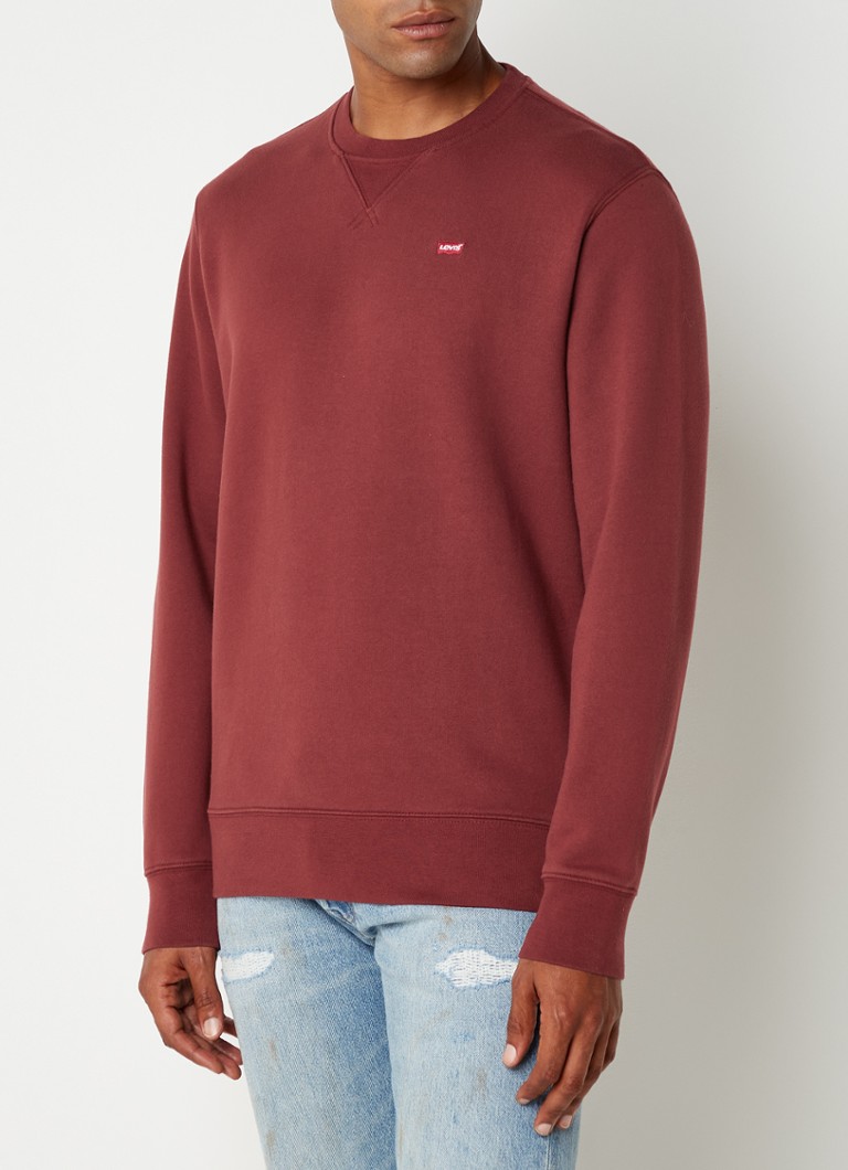 kroon Belangrijk nieuws erts Levi's Sweater met logo en stretch • Bordeauxrood • de Bijenkorf