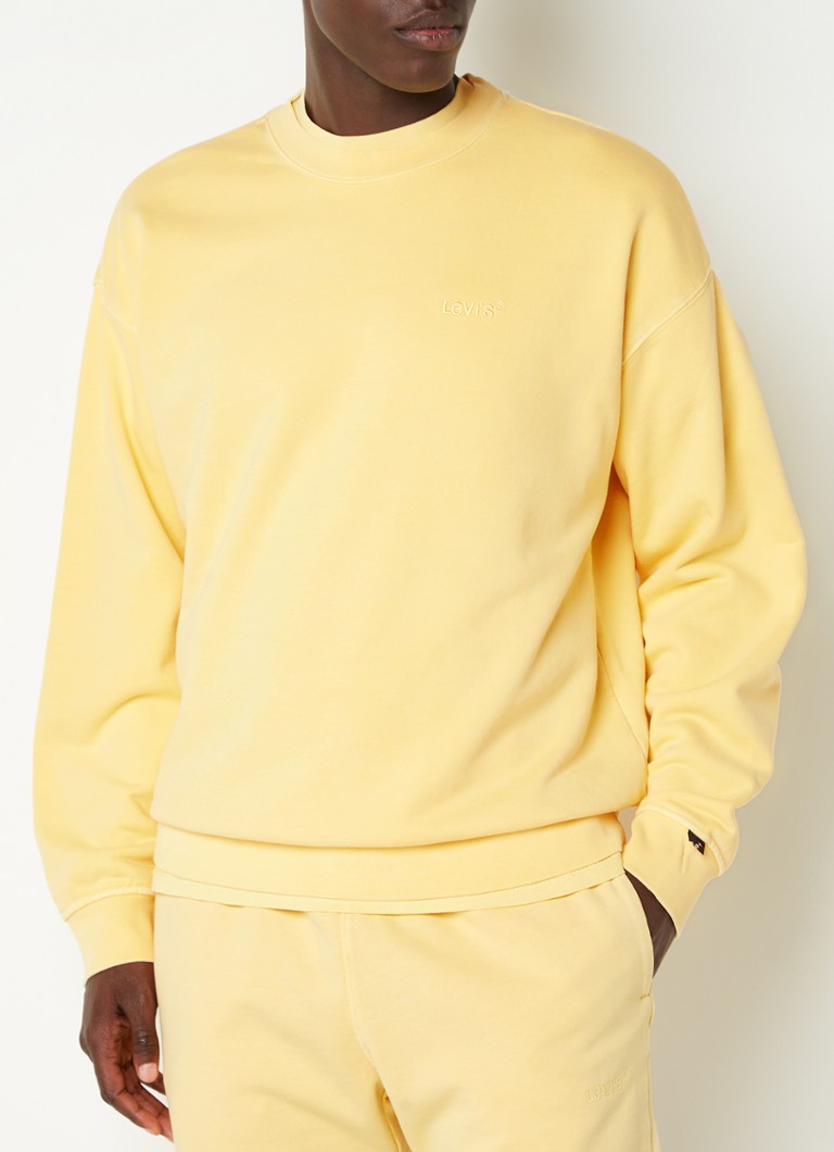 paddestoel Vereniging huichelarij Levi's Sweater met logoborduring • Geel • de Bijenkorf