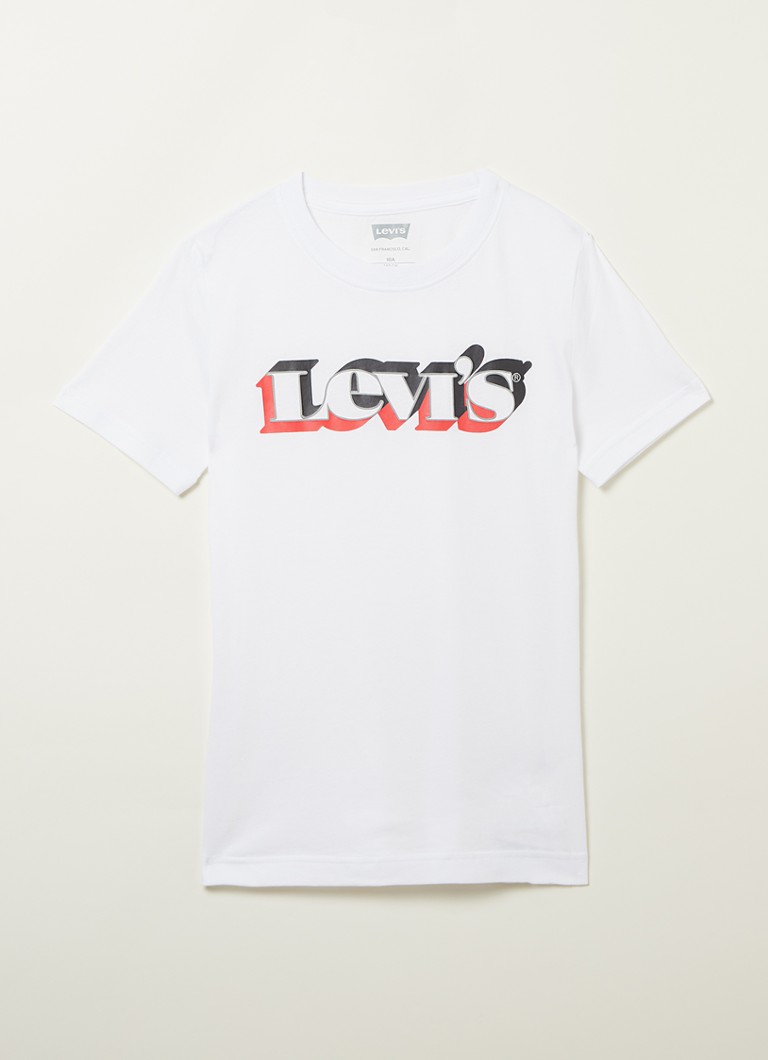 Levi's - T-shirt met frontprint - Wit