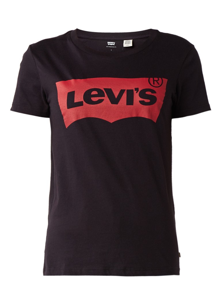 palm ik klaag salaris Levi's T-shirt met logoprint • Zwart • de Bijenkorf