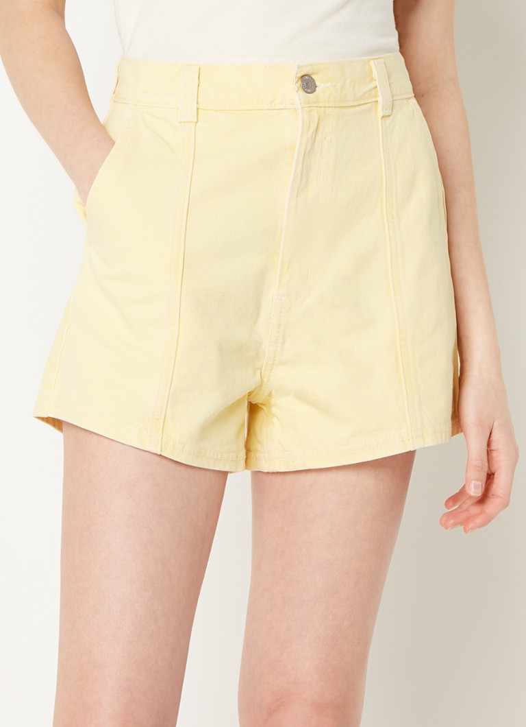 Levi's Utility high waist loose fit korte broek van denim • Lichtgeel