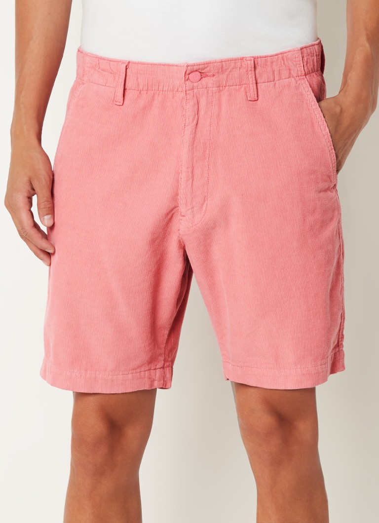 Levi's - XX EZ straight fit korte broek van corduroy met steekzakken - Roze