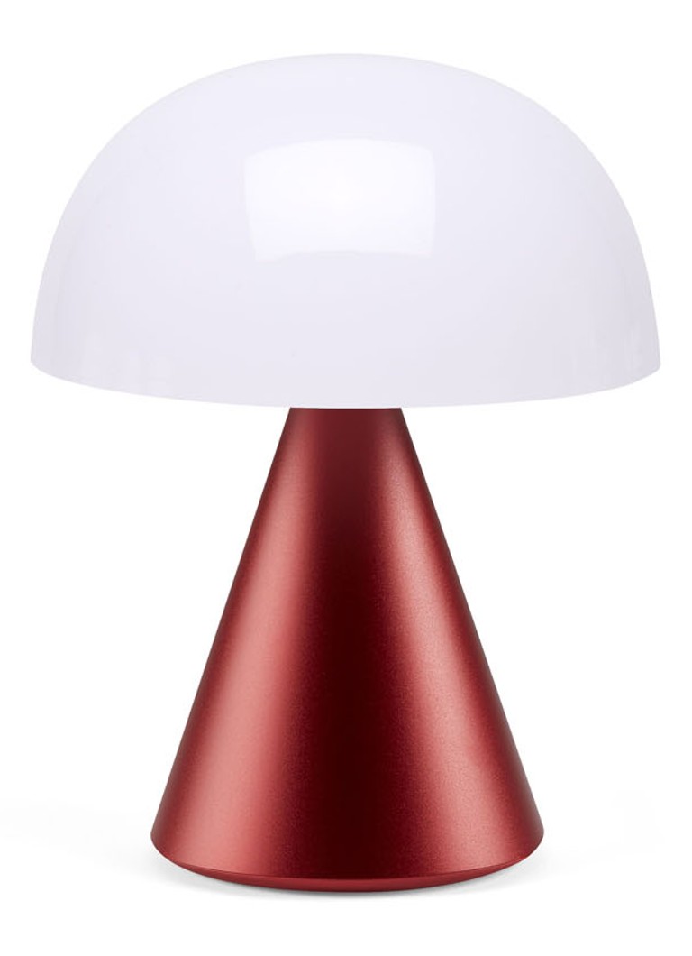 Lexon - Mina Large draadloze oplaadbare tafellamp 17 x Ø14 cm - Donkerrood