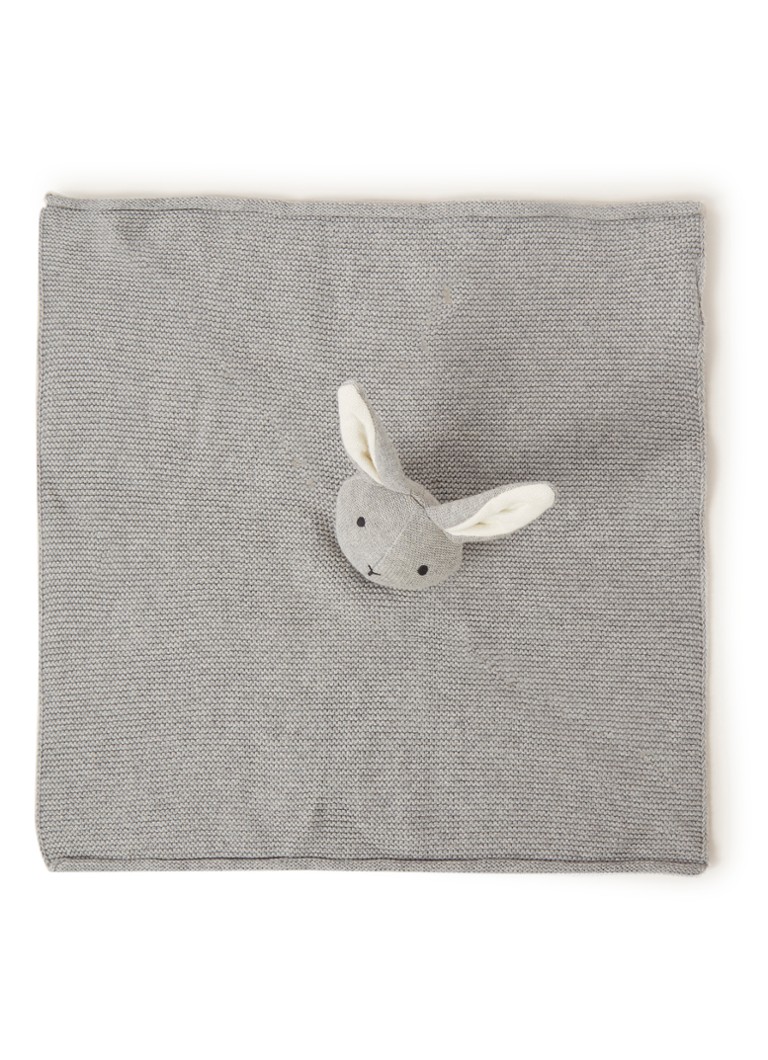 Liewood - Milo gebreid konijn knuffeldoekje - Grijs