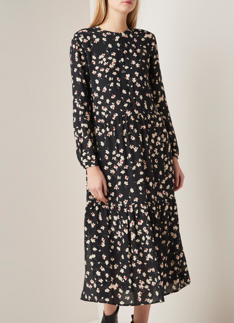 Liu Jo Maxi jurk met bloemenprint • Zwart • de Bijenkorf