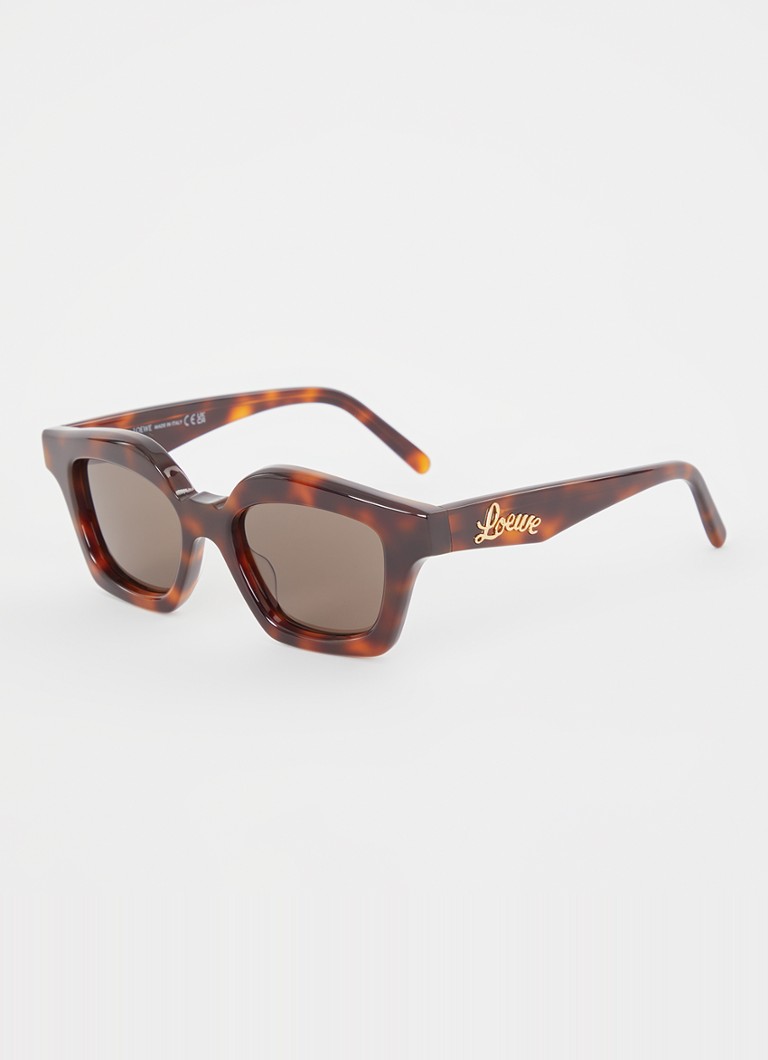 LOEWE Curvy zonnebril LW40078I • Donkerbruin • de Bijenkorf