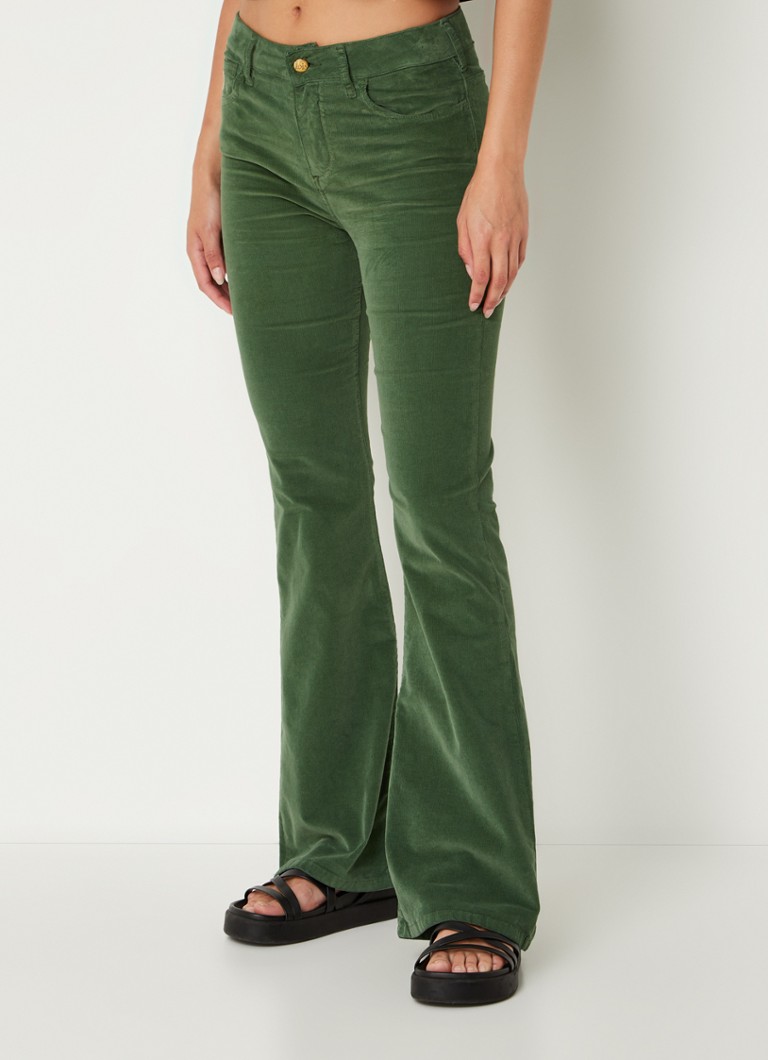 high waist glitter broek